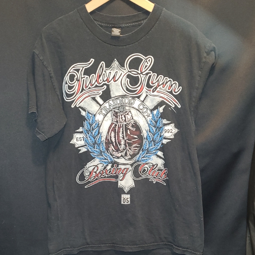 FUBU Black Boxing Club Graphic Tee Size Large